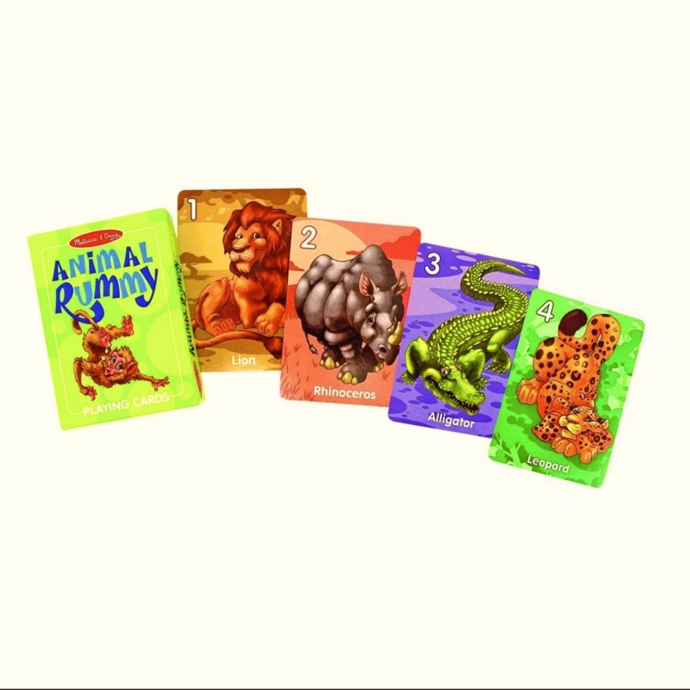 NWT Melissa & Doug Animal Rummy Playing Cards for ages 3-8